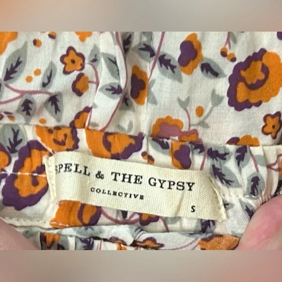 Spell and the Gypsy Castaway Gypsy Love Skirt Orange Blossom Size Small Hi-Low - Picture 4 of 15